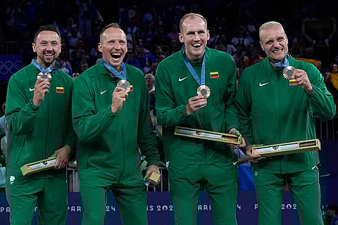 3x3 men's basketball bronze medal winners Lithuania team
